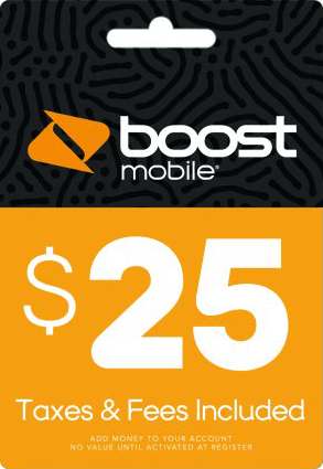 Free $25 Boost Mobile Minutes Gift Card